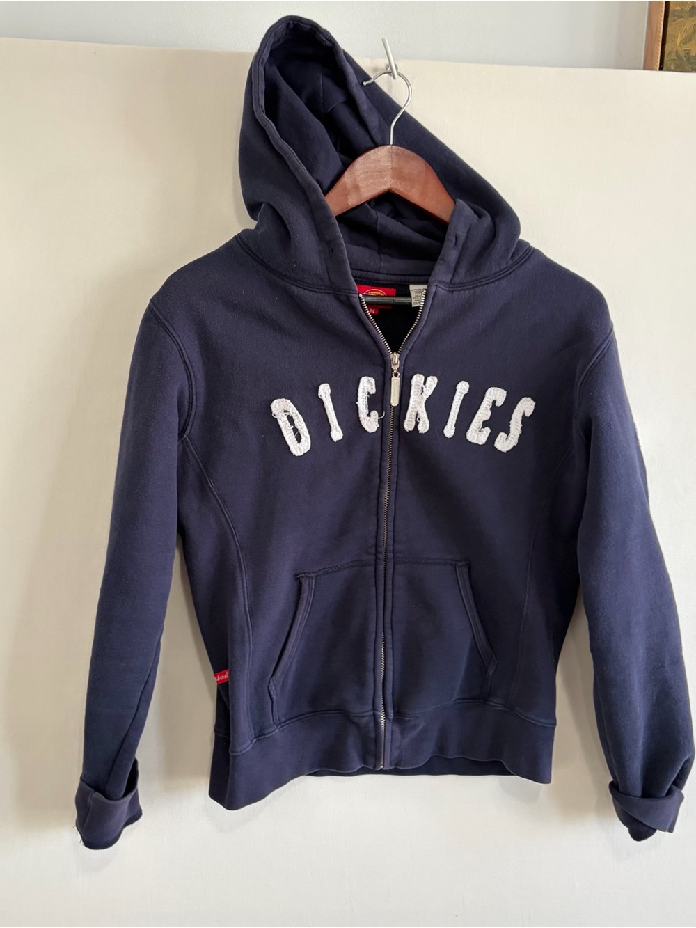 Vintage Y2K Dickies Skater Zip Up Hoodie Womens 2000s Navy Medium